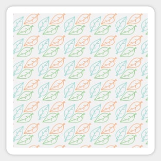 Leafs with pastel colors Sticker